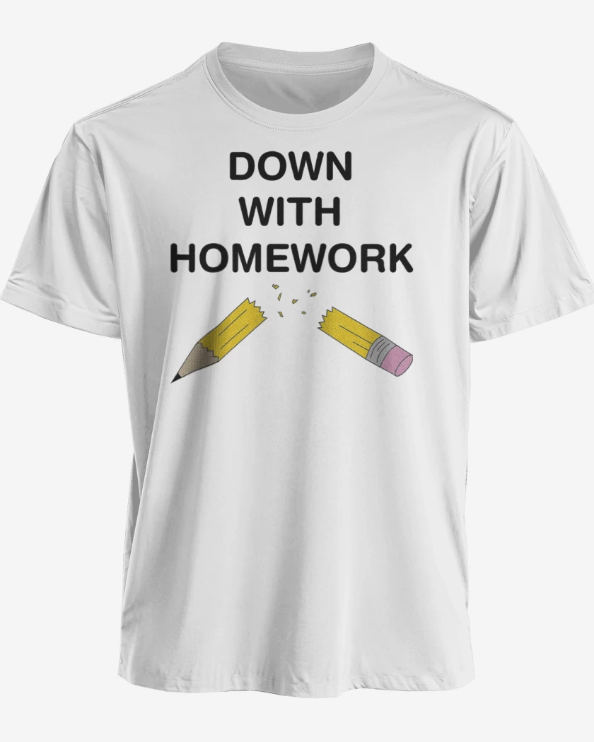 Polera premium Blanco de Abajo la tarea