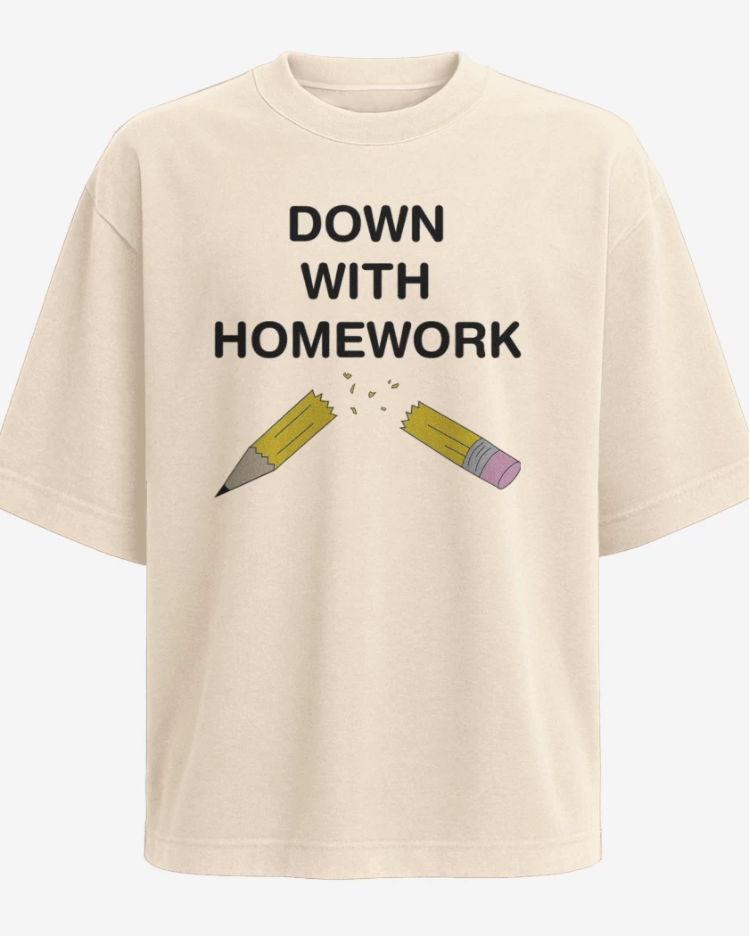 Polera Oversize Abajo la tarea