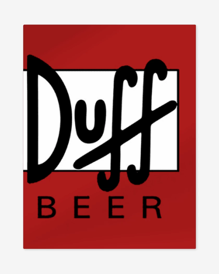 Print metalico Duff