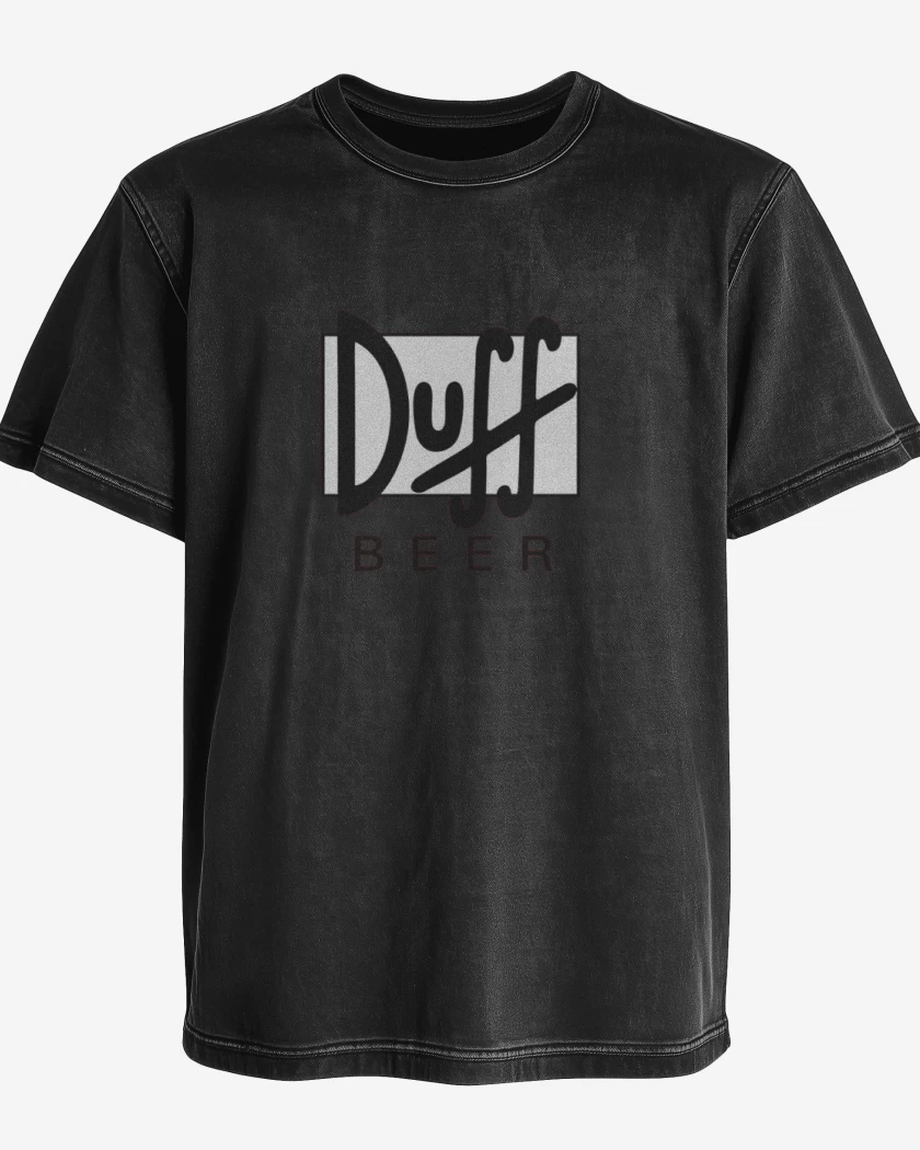 Polera desgastada Negro de Duff