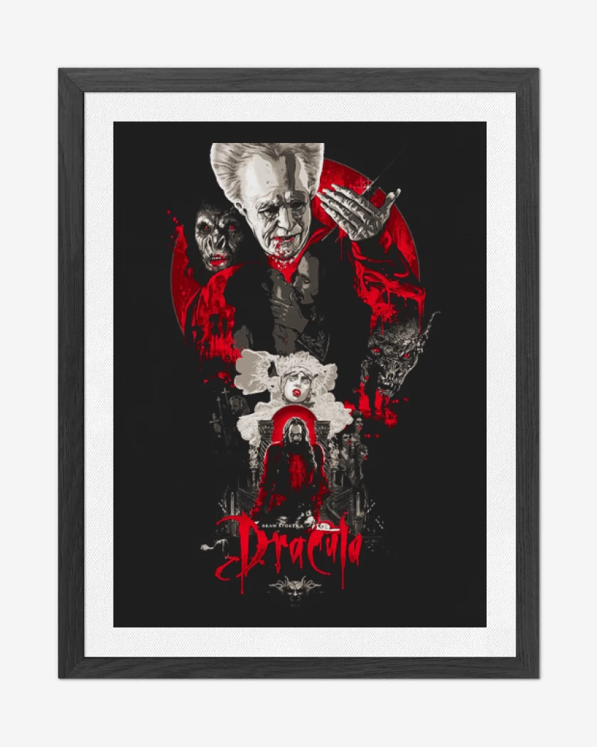 Cuadro decorativo Negro de Dracula Bram Stoker 2
