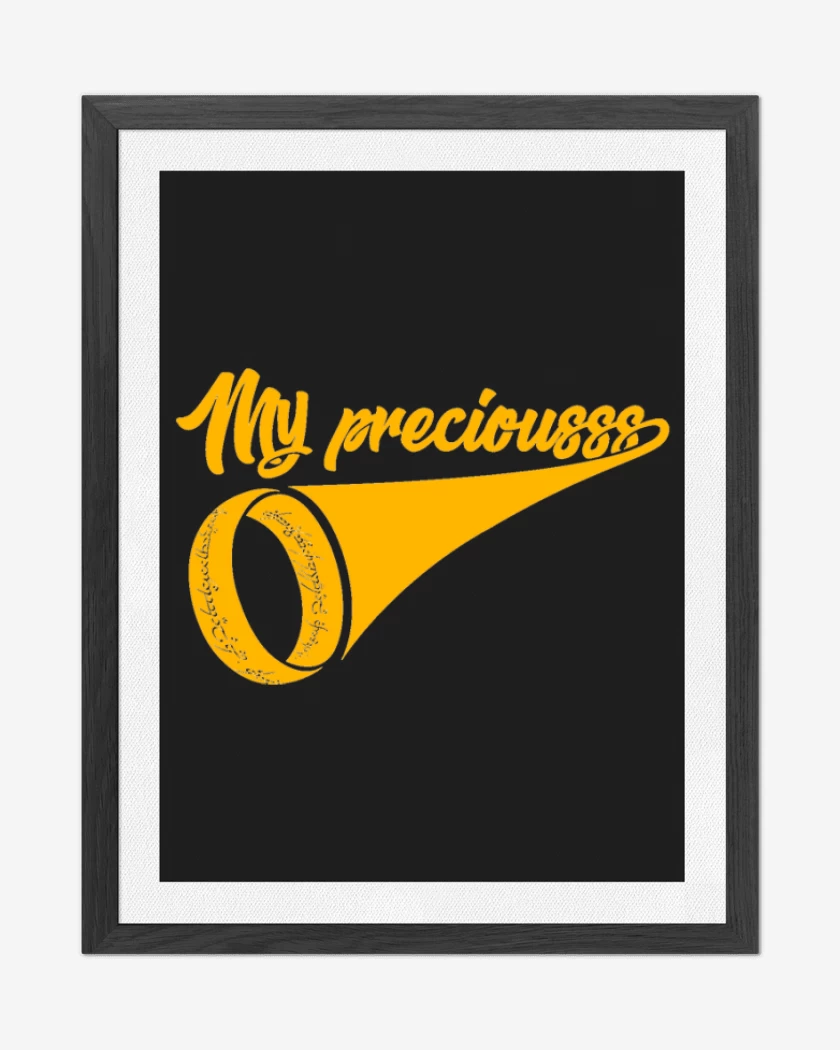 Cuadro decorativo Negro de My preciouss Lord of the ring