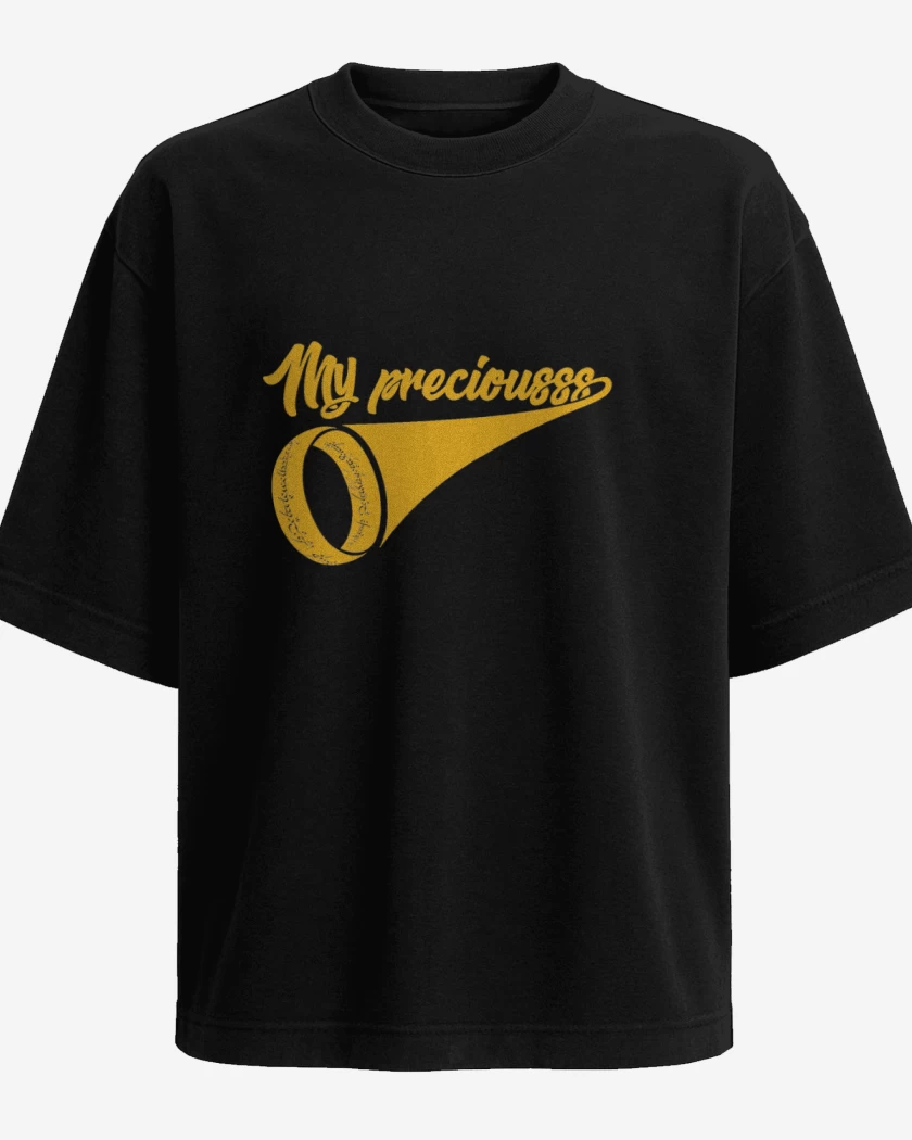 Polera Oversize Negro de My preciouss Lord of the ring