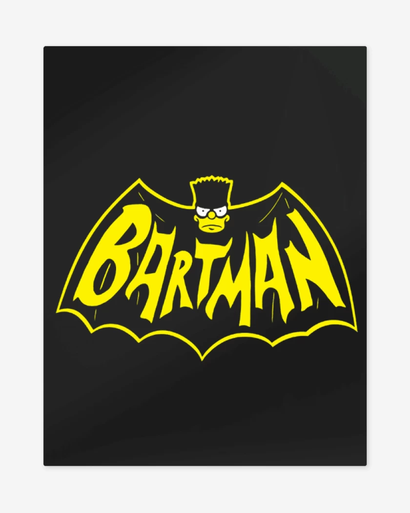 Print metalico Negro de Bartman