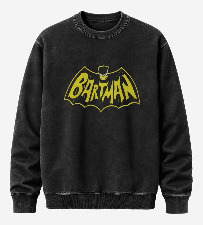 Poleron Polo Acid Wash Negro de Bartman