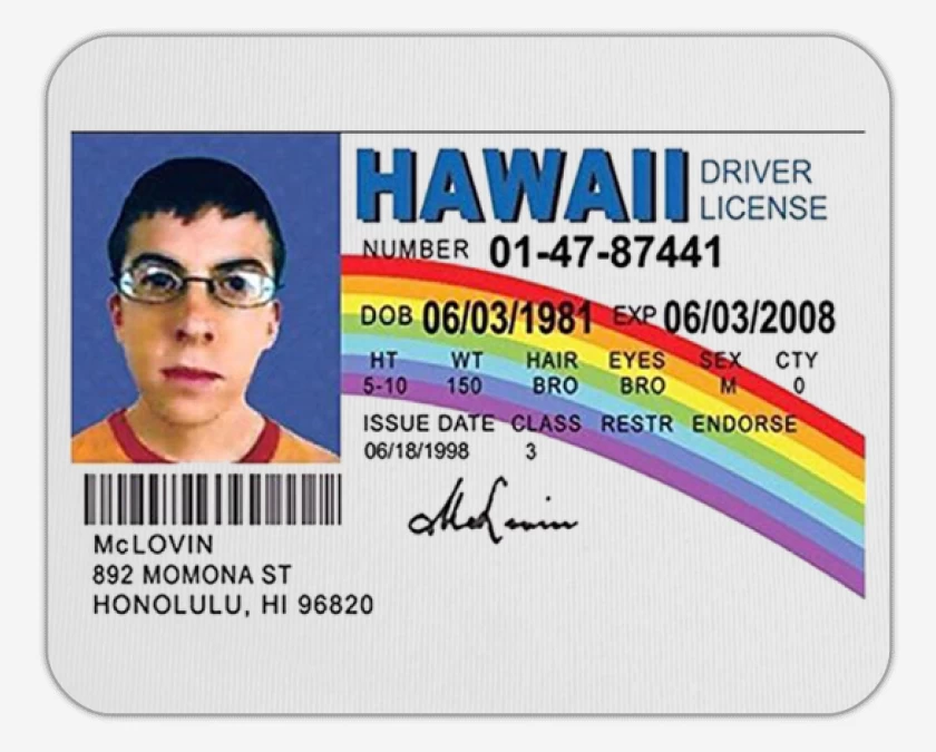 Mousepad Blanco de McLovin