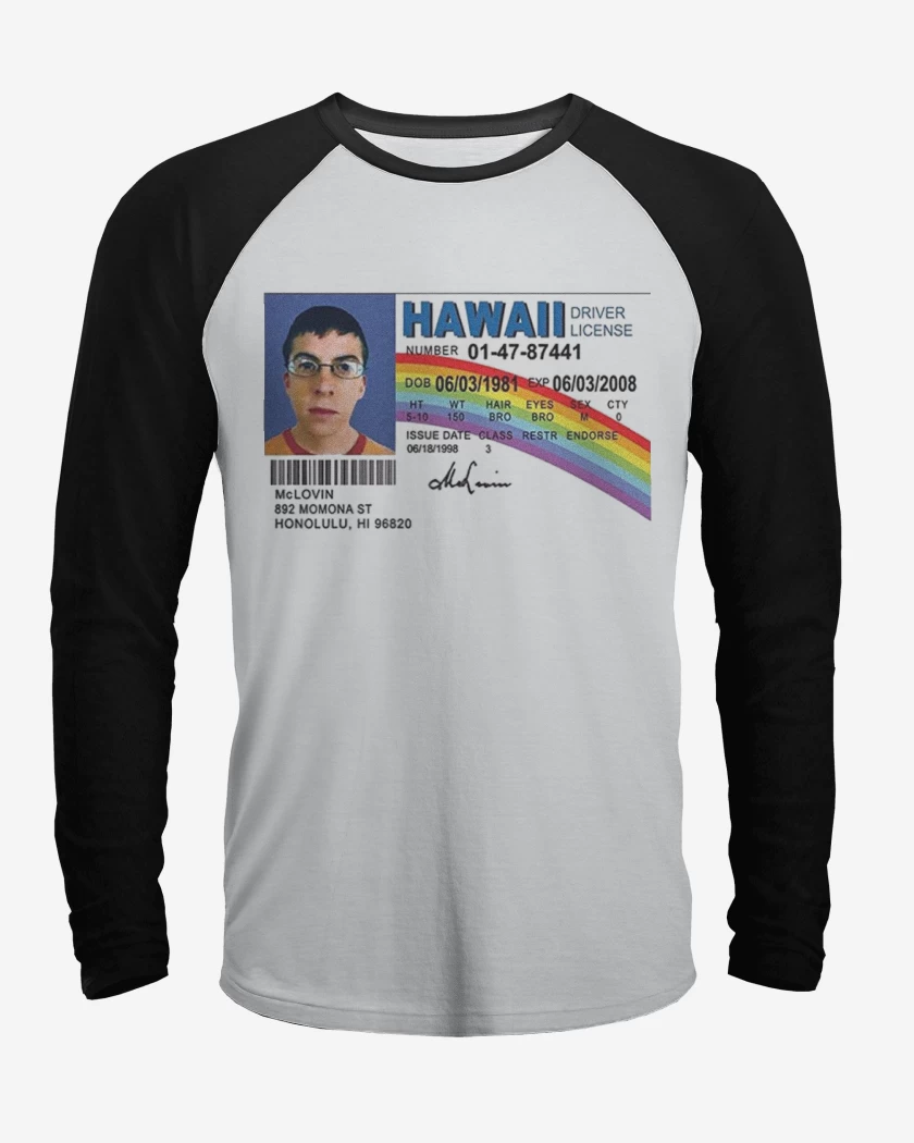 Polera Raglan Blanco / Negro de McLovin