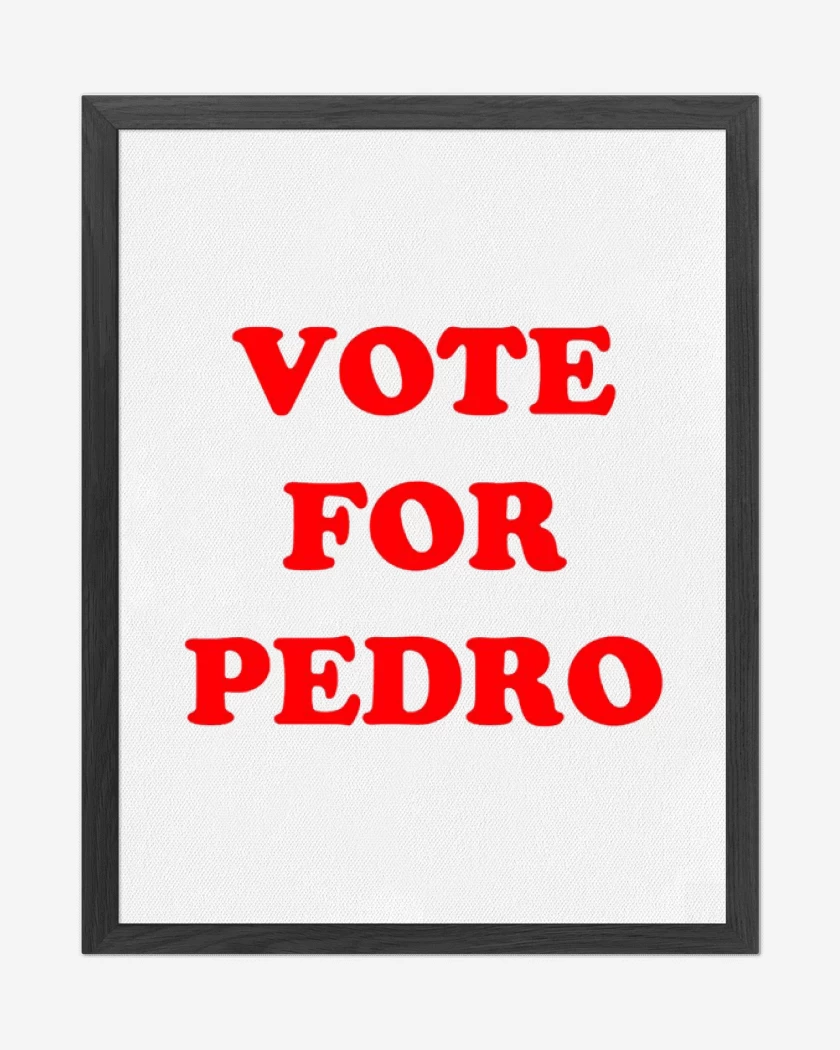 Cuadro decorativo Blanco de Vote for Pedro