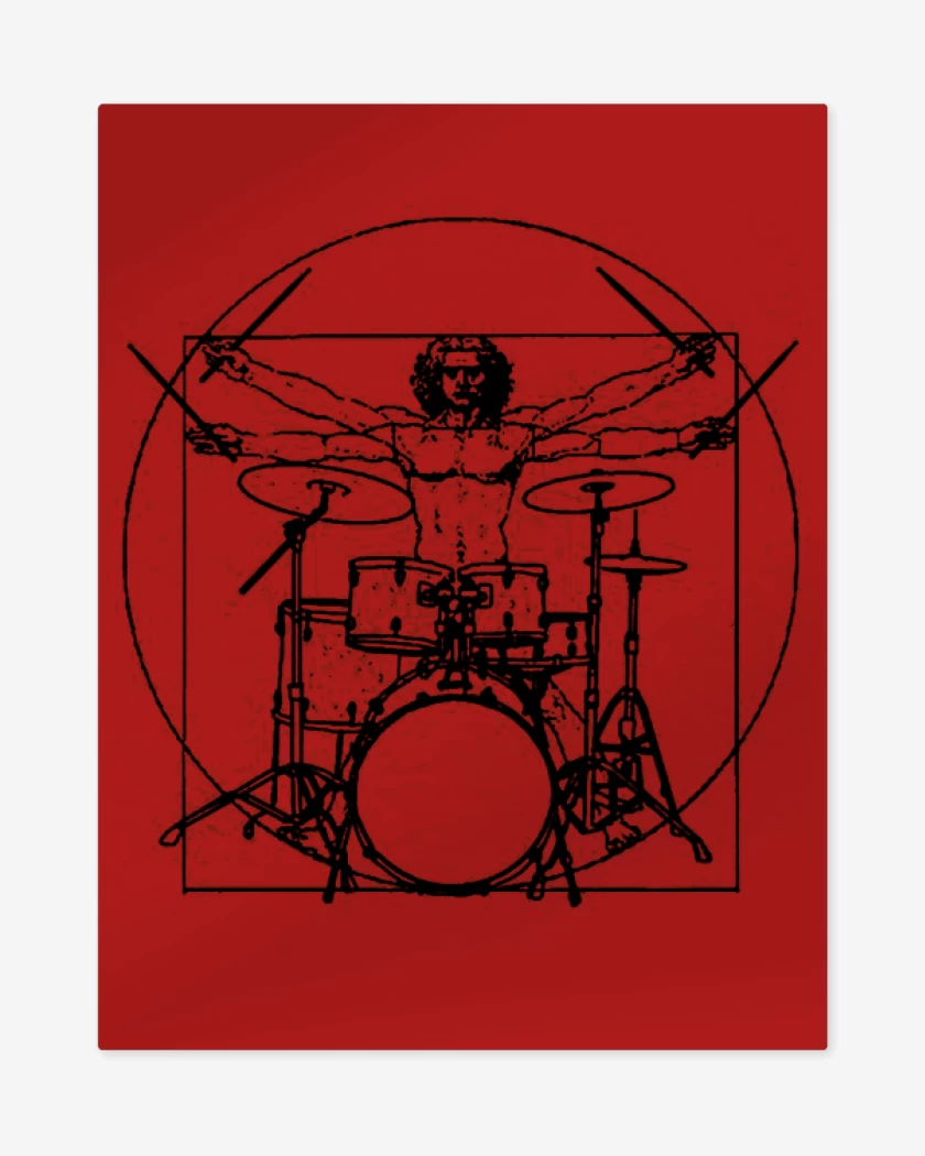 Print metalico Rojo de Vitruvio batero