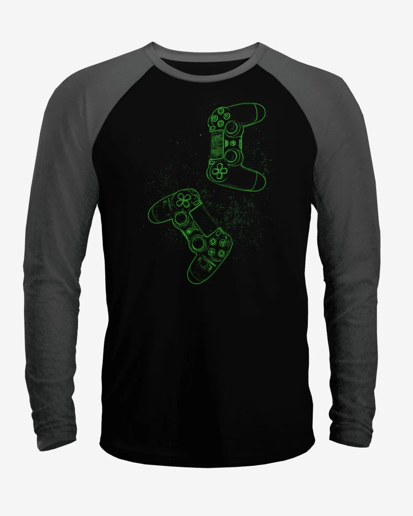 Polera Raglan Negro / Negro Heather de Play 4