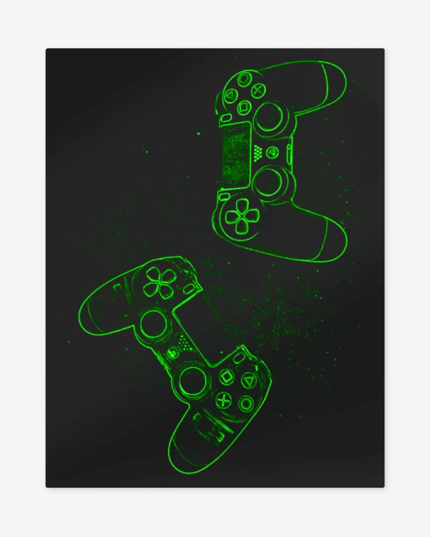 Print metalico Negro de Play 4