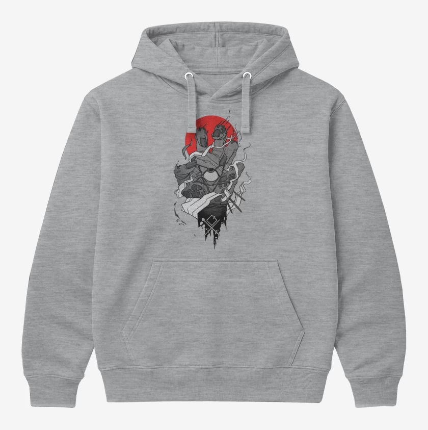 Polerón Canguro Gris Melange de Handcore