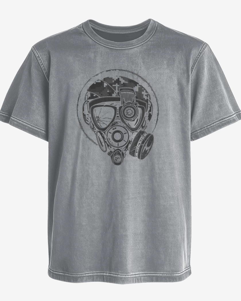 Polera desgastada Gris Melange de Mask