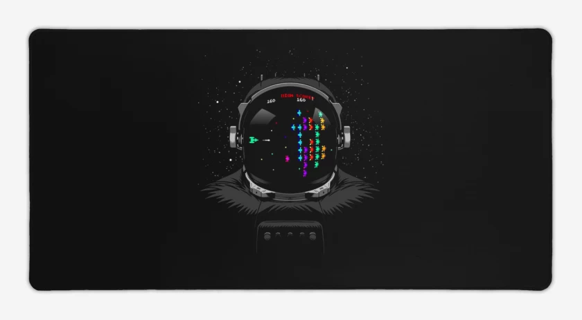 Mouse pad Gamer Negro de Astroinvaders