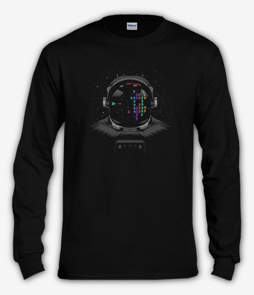 Polera manga larga Negro de Astroinvaders