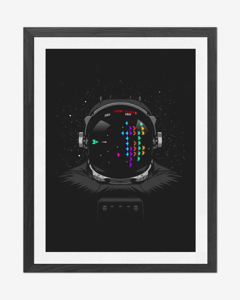 Cuadro decorativo Negro de Astroinvaders