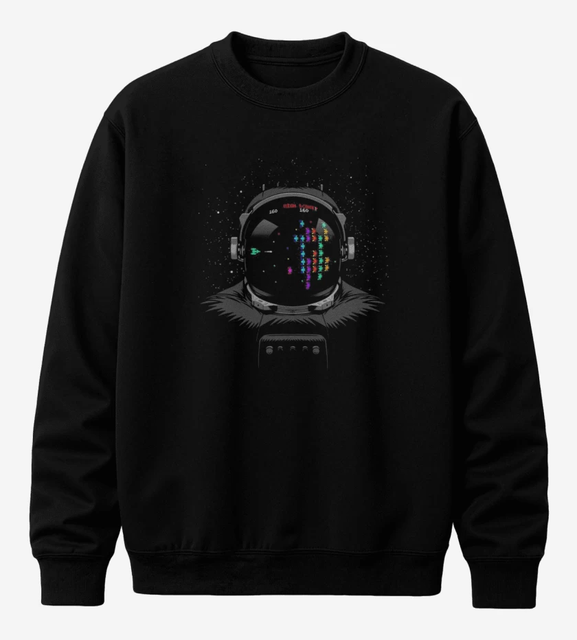 Poleron polo Negro de Astroinvaders