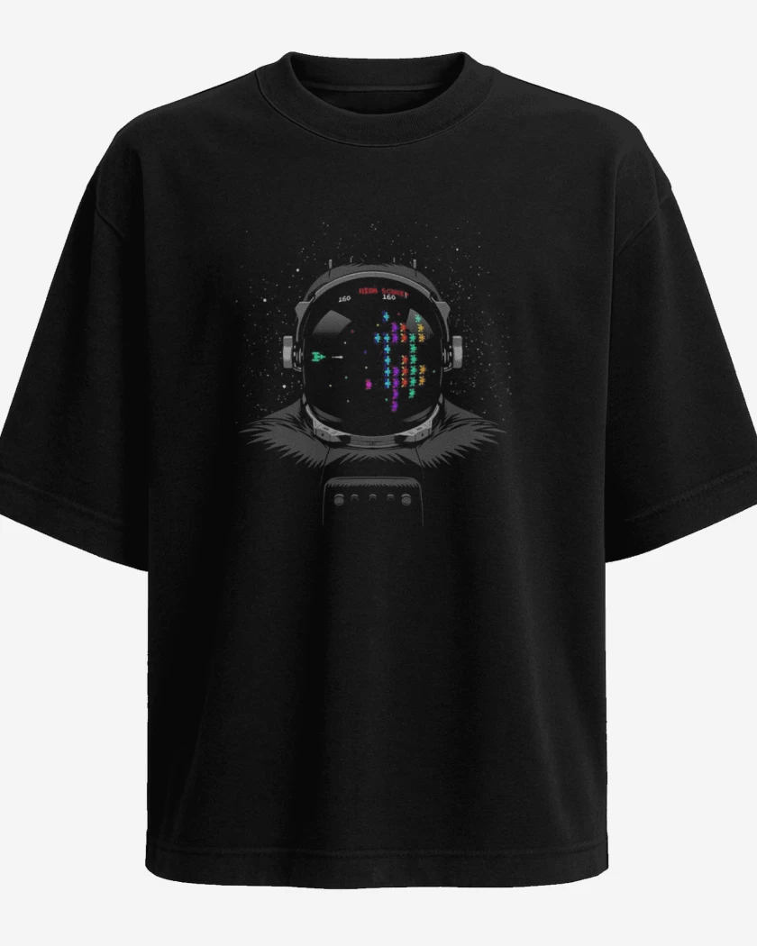 Polera Oversize Negro de Astroinvaders