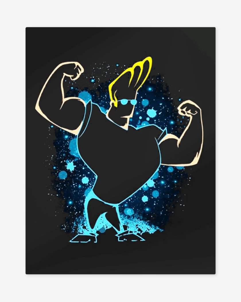 Print metalico Negro de Jhnny bravo