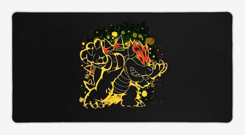 Mouse pad Gamer Negro de Bowser