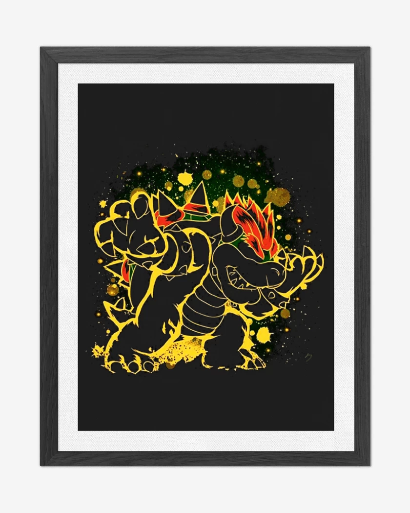 Cuadro decorativo Negro de Bowser