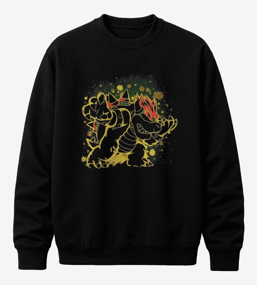Poleron polo Negro de Bowser