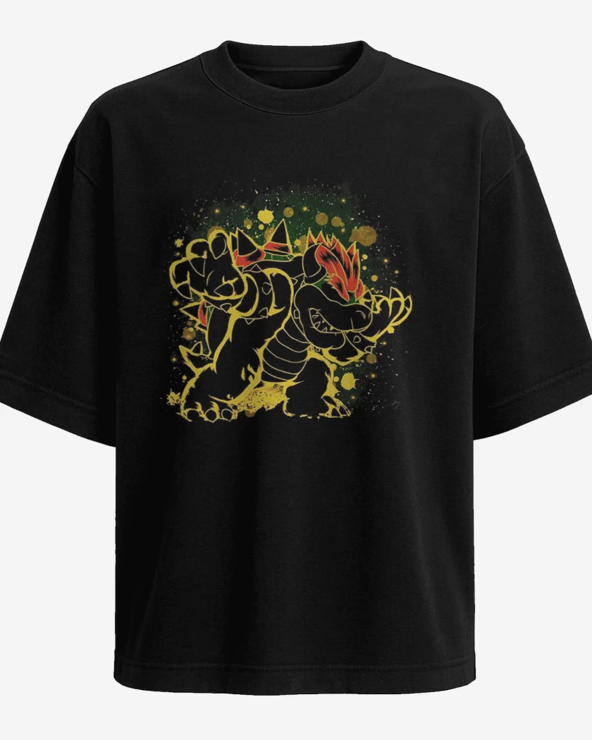 Polera Oversize Negro de Bowser