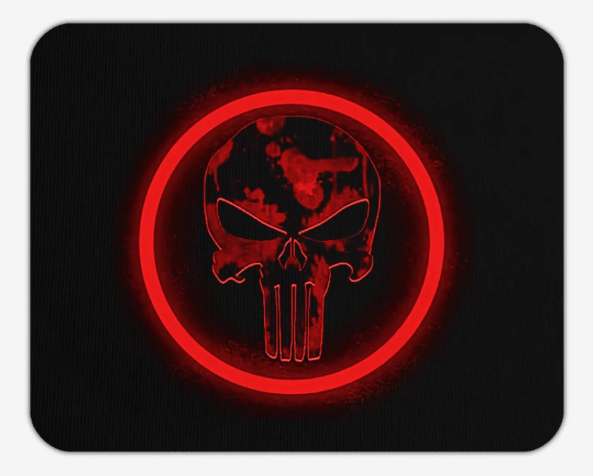 Mousepad Negro de Castigador pecho
