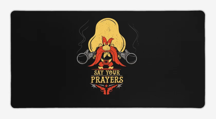 Mouse pad Gamer Negro de Sam bigotes
