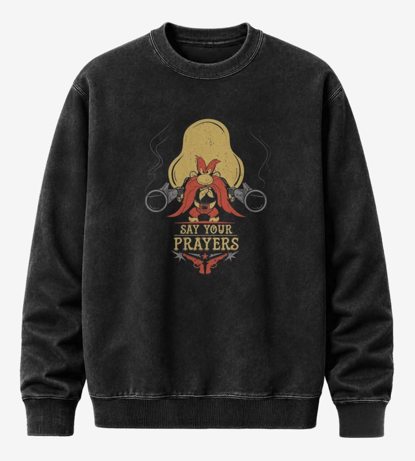 Poleron Polo Acid Wash Negro de Sam bigotes