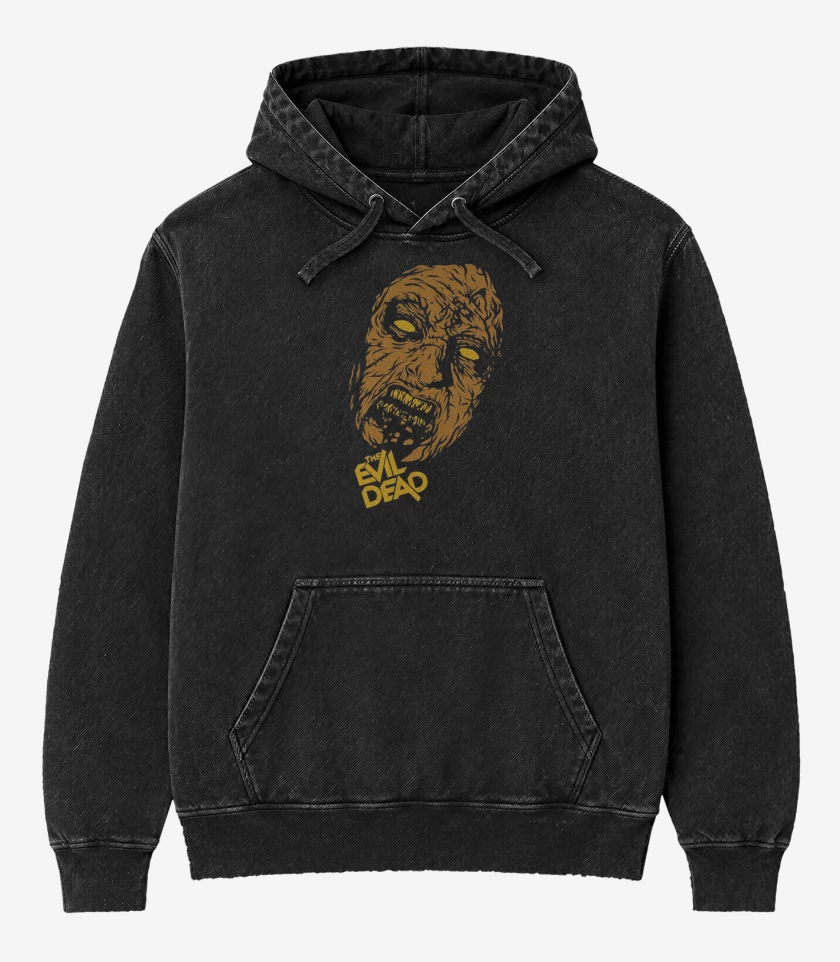 Poleron Canguro Acid Wash Negro de The evil dead