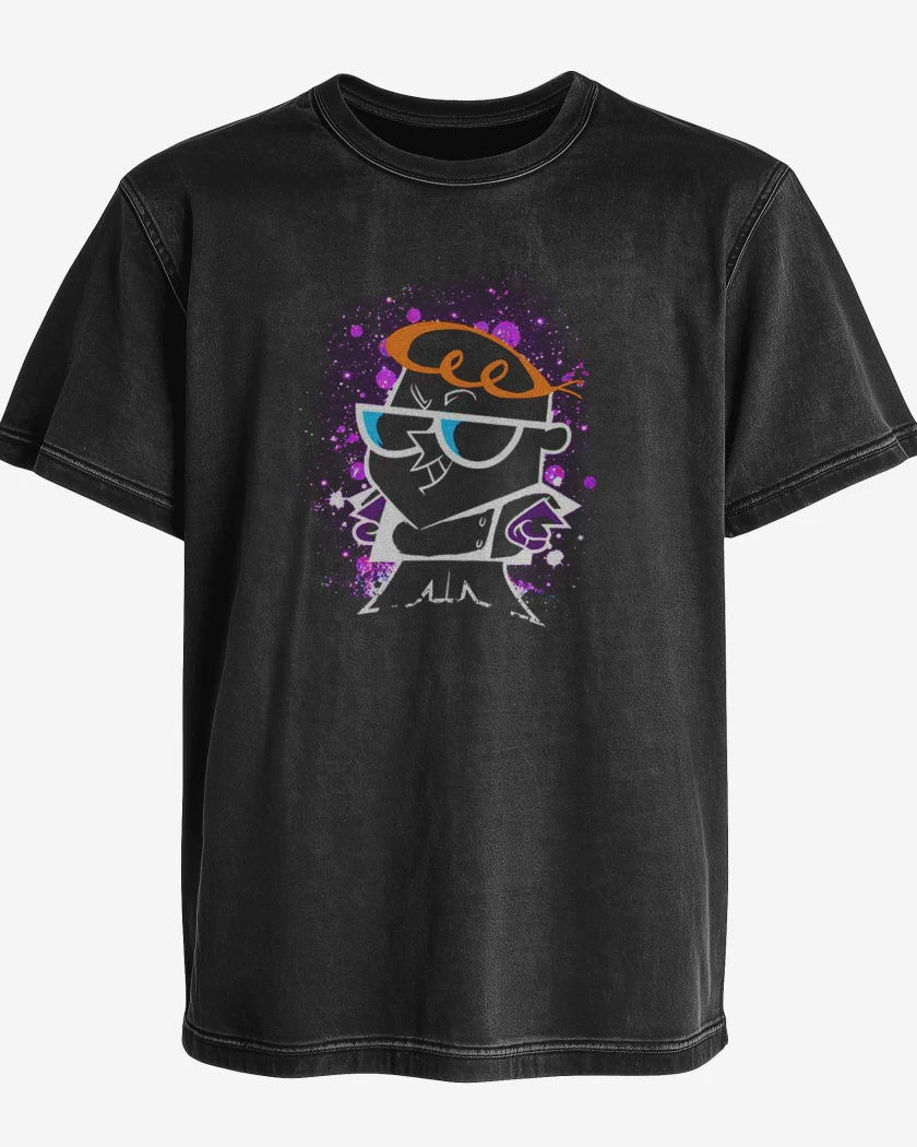 Polera desgastada Negro de Dexter