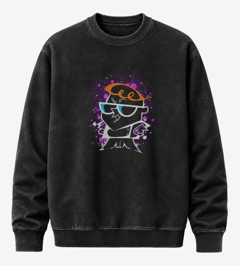 Poleron Polo Acid Wash Negro de Dexter
