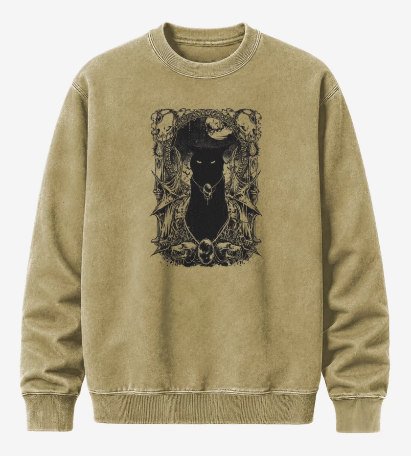 Poleron Polo Acid Wash Beige de Black cat