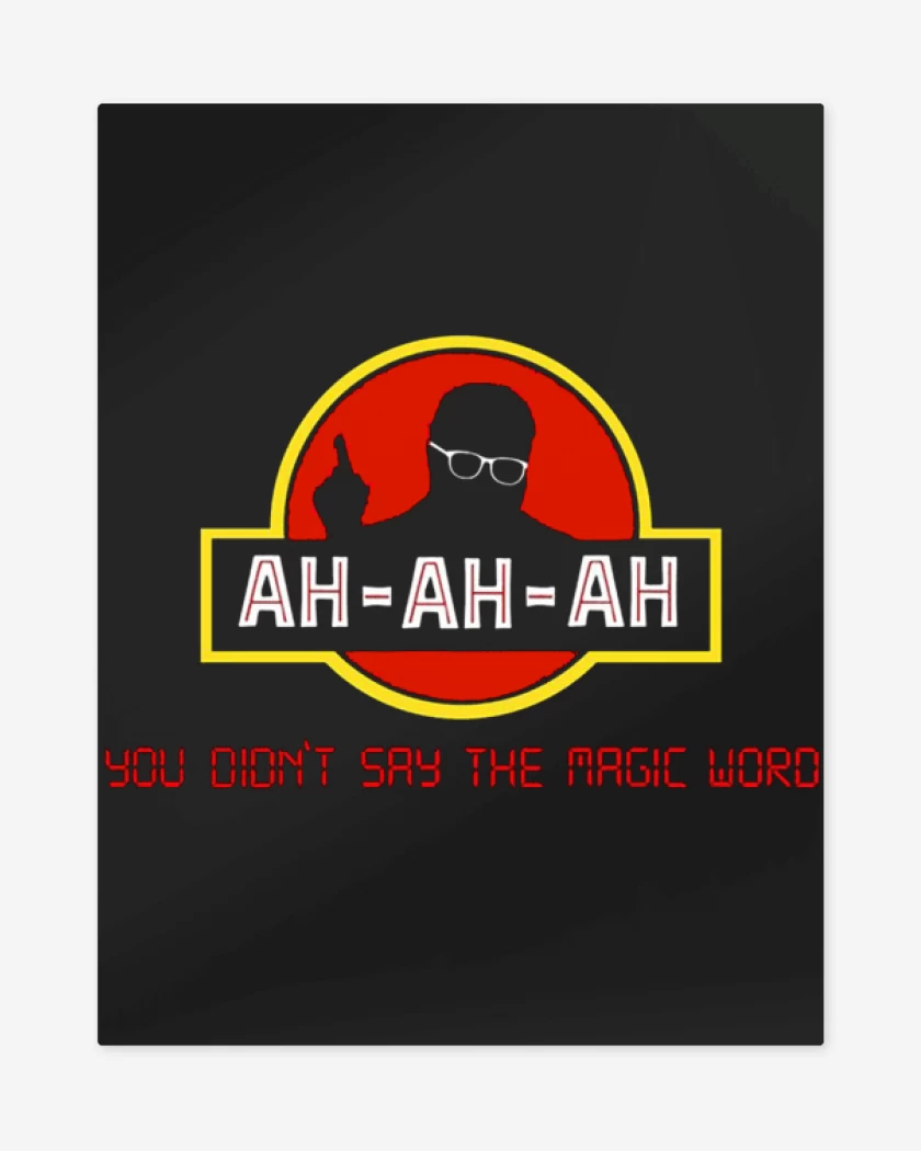 Print metalico Negro de AH-AH-AH