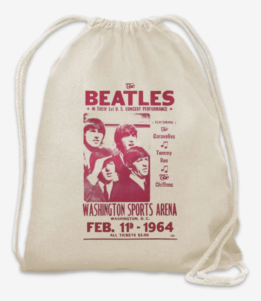 Mochila Blanco de Afiche The Beatles 