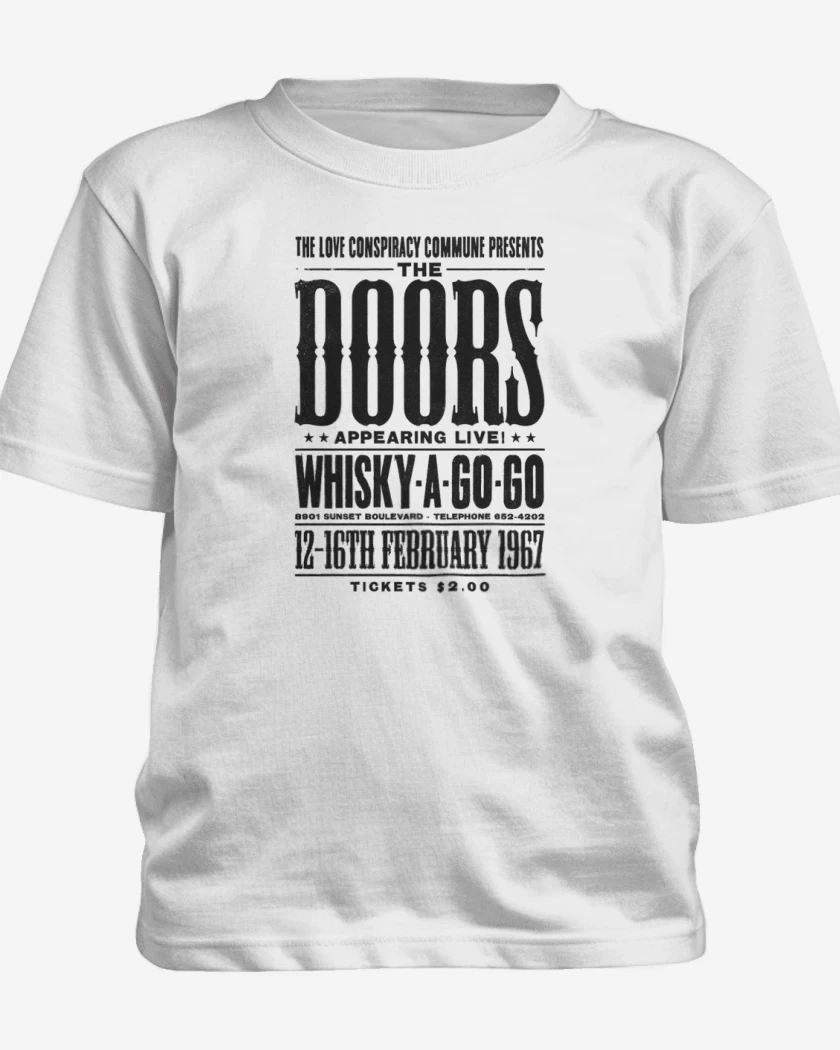 Polera de niño Blanco de AFICHE THE DOORS