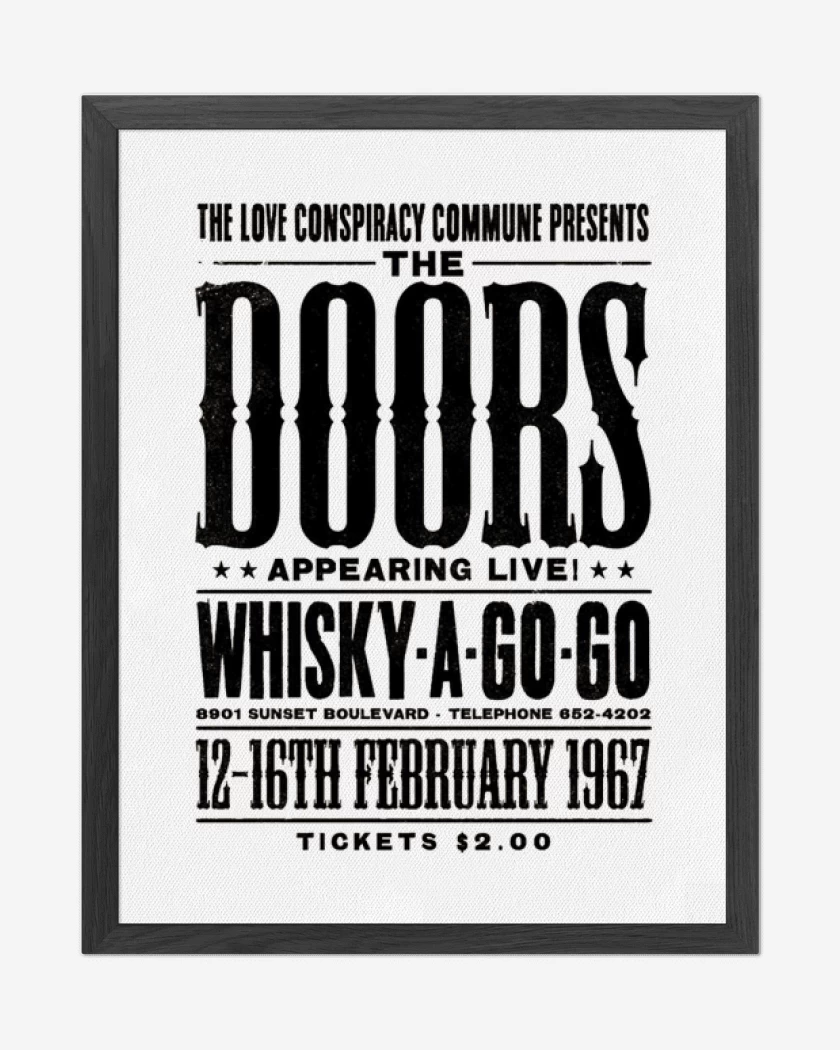Cuadro decorativo Blanco de AFICHE THE DOORS
