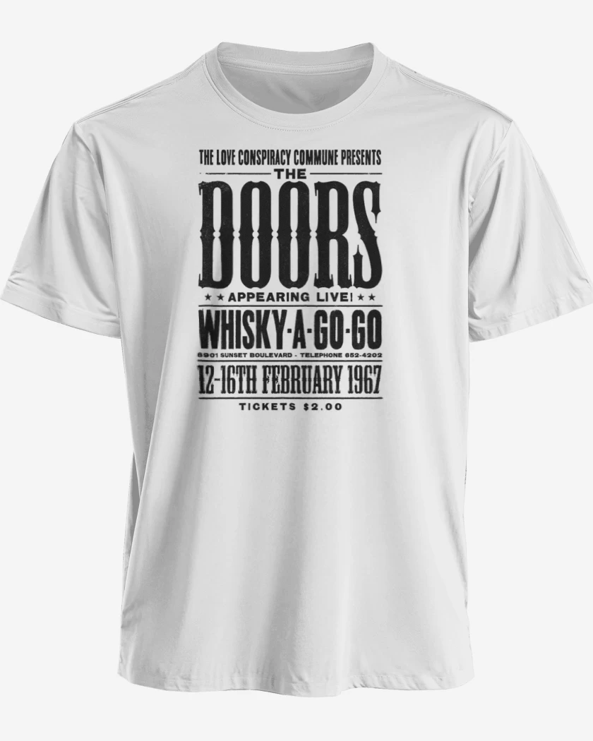 Polera premium Blanco de AFICHE THE DOORS