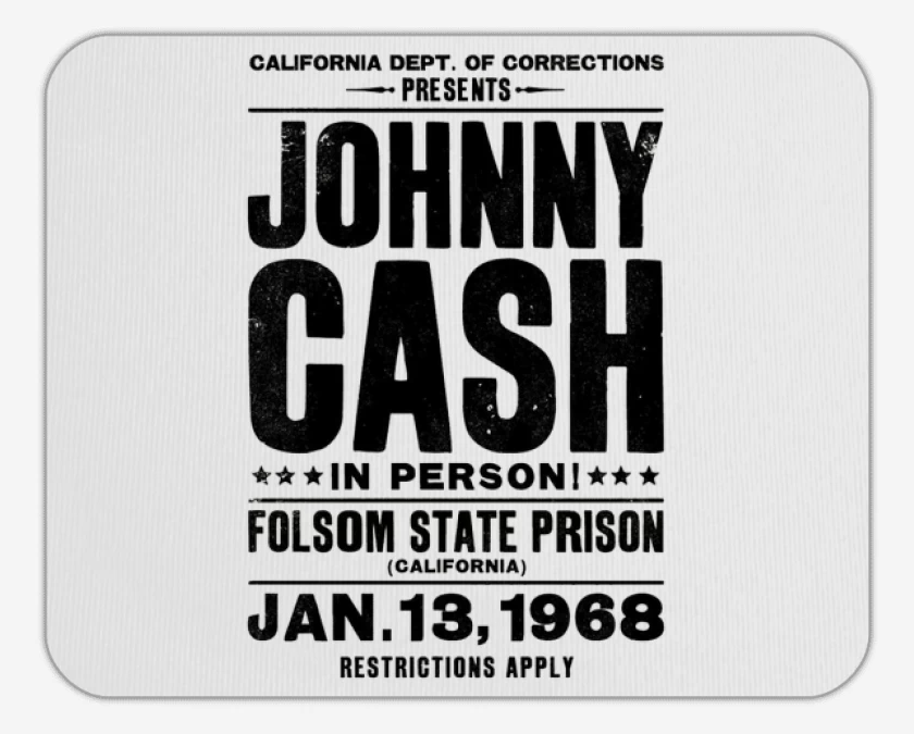 Mousepad Johnny Cash afiche 