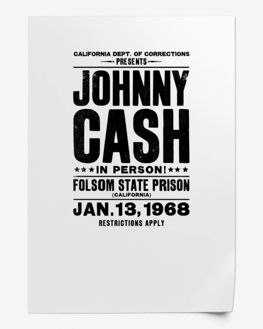 Print Johnny Cash afiche 
