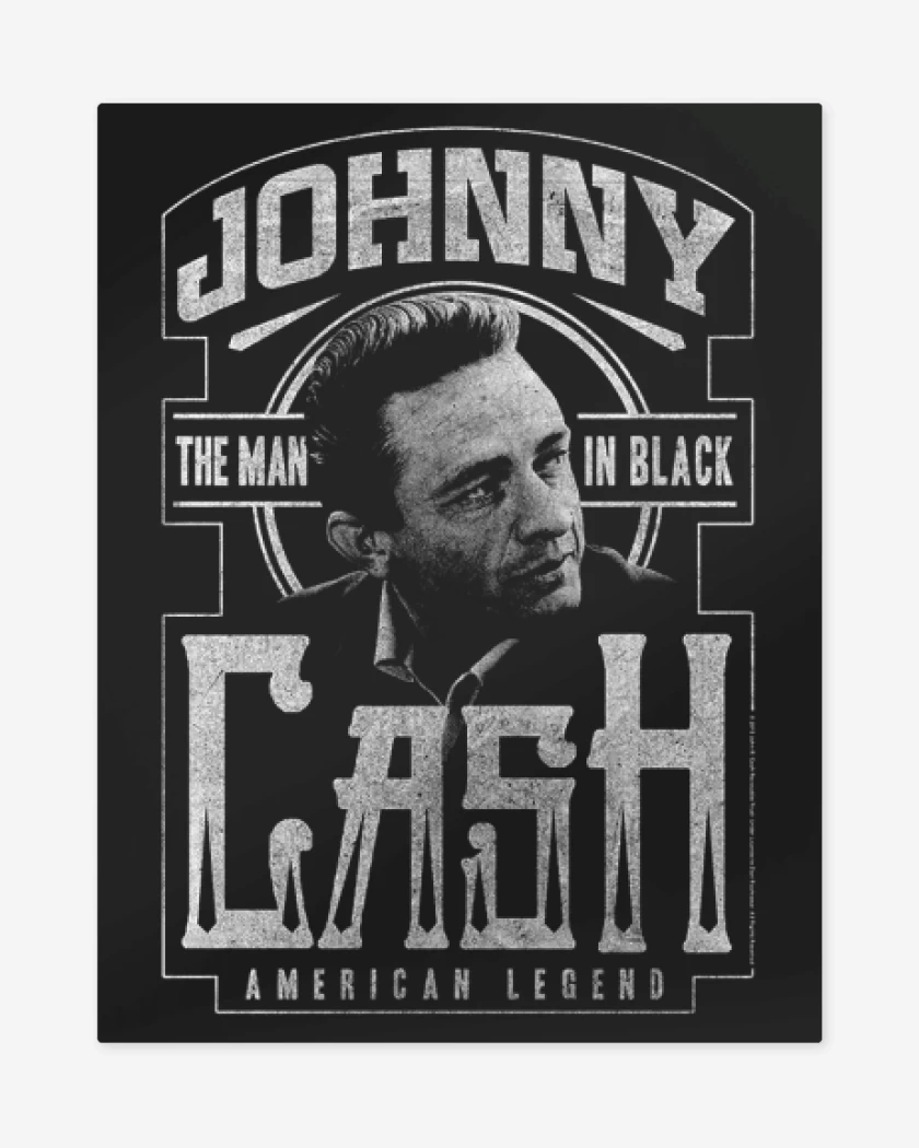 Print metalico Negro de Jhonny Cash 3