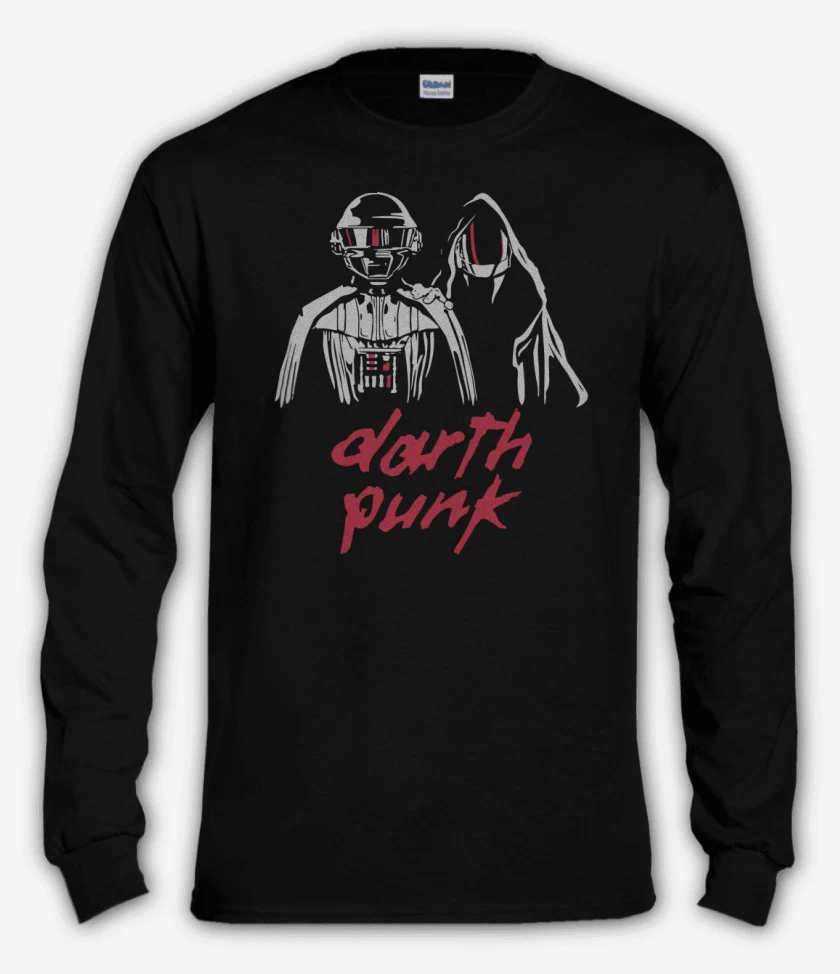 Polera manga larga Negro de Darth Punk