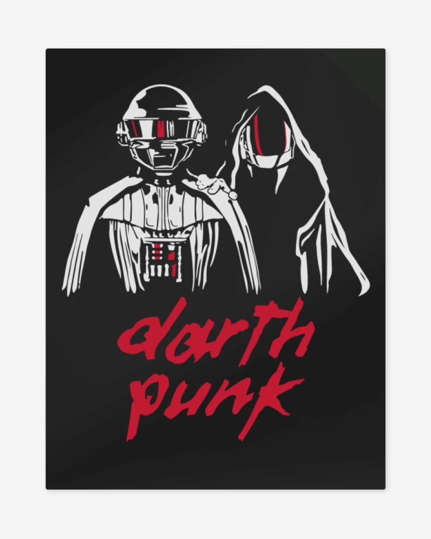 Print metalico Negro de Darth Punk