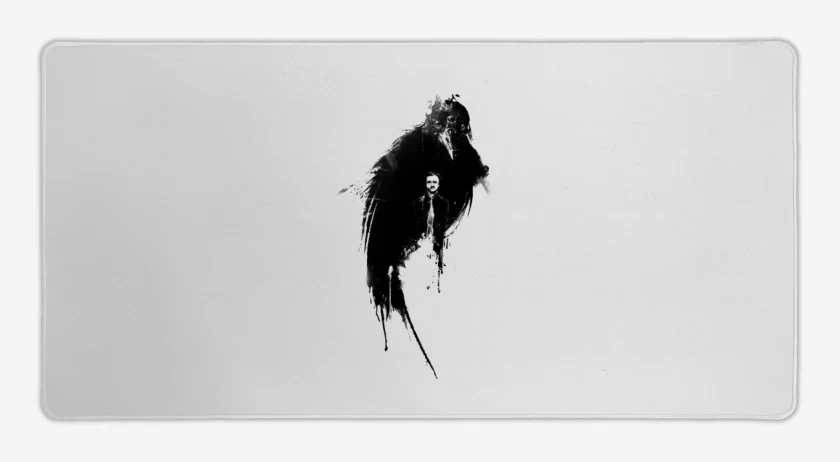 Mouse pad Gamer Blanco de El Cuervo Edgar Allan Poe