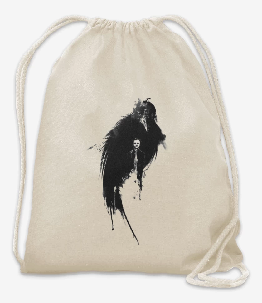 Mochila Blanco de El Cuervo Edgar Allan Poe