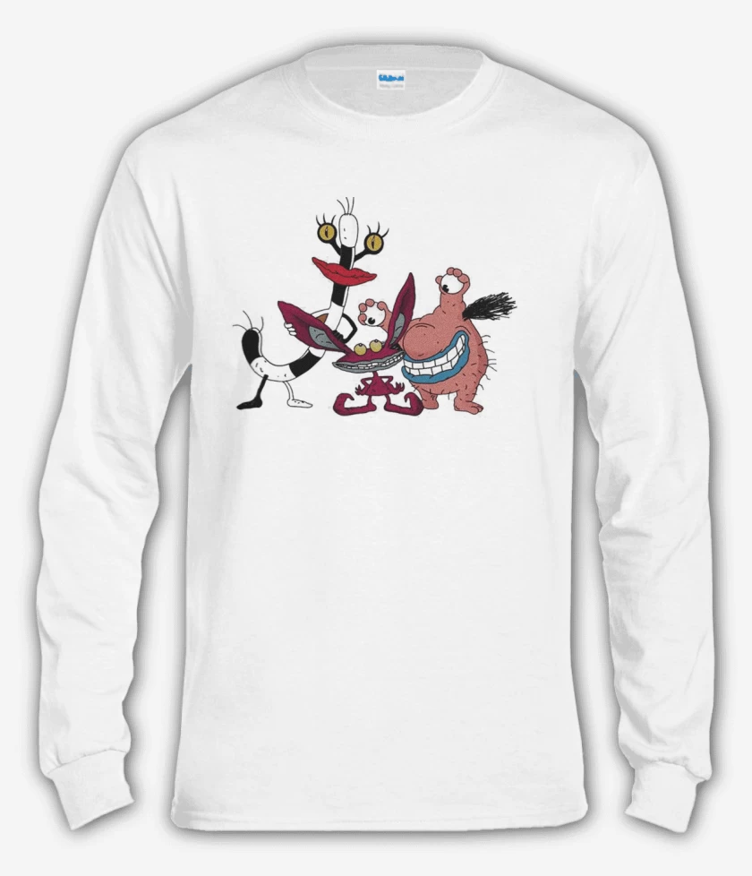 Polera manga larga Blanco de Real monster