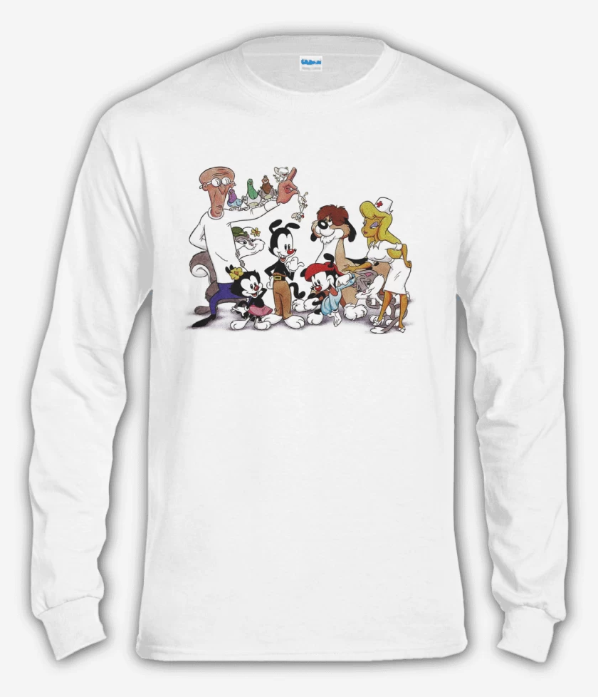 Polera manga larga Blanco de Animaniacs