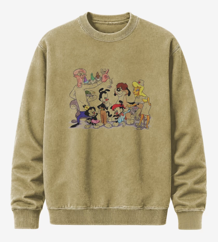 Poleron Polo Acid Wash Beige de Animaniacs