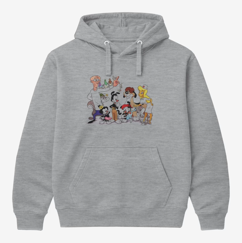 Polerón Canguro Gris Melange de Animaniacs